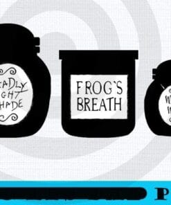 Sally's Potions, Deadly night shade, frog's breath, The Nightmare Before Christmas, Happy Halloween 2021, Disney Film, Customizable PNG