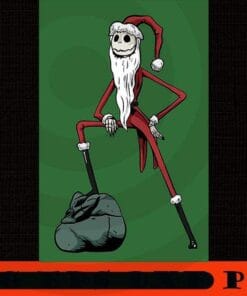 Santa Jack Skellington Poster, The Nightmare Before Christmas, Halloween Disney Film, Scary Film, Halloween 2021, Customizable PNG