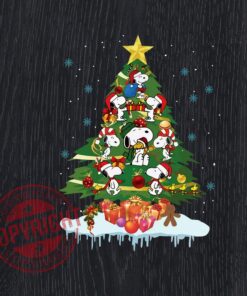 Santa Snoopy Svg, Christmas Svg, Snoopy Svg, Christmas Tree Svg, Christmas Gift, Layered SVG, DXF, PNG, EPS