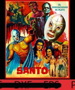 Santo. The Silver Mask, Halloween art, Happy 2021 Halloween, Halloween Theme, funny Halloween Gift, Customizable PNG