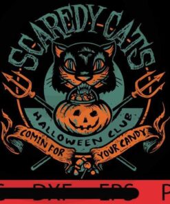 Scaredy Cats , Halloween 2021 art, Halloween, Halloween Theme, Scary Halloween Gift, Customizable PNG