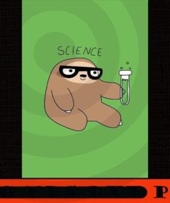 Science Sloth Spiral , Cute funny Sloth, Sloth Squad, Sloth Lover, Funny animal Art Customizable PNG