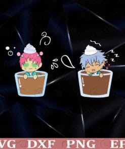 Shun Kaidou, Saiki Kusuo, Saiki K, Kaidou S, Cup of Coffee, Anime Lover, Fictional Character, Cute Anime Character, Layered SVG, DXF, PNG, EPS
