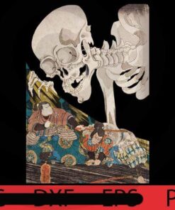 Skeleton Ghost Ukiyo-e , Halloween 2021, Halloween, Funny, 2021 Halloween, Halloween Theme, Halloween Art, Cute, Scary, for man woman kid, Customizable PNG