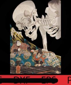 Skeleton Ghost Ukiyo-e, Halloween 2021, Halloween, Halloween Theme, Halloween Gift, 2021 Halloween, Halloween Art Gift, Man gift, woman gift, Customizable PNG