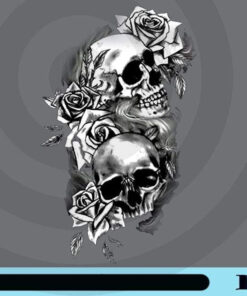 Skull Gothic, Skull Art, Skull Painting, Skull Artwork, Floral Skull, Skull and Gothic, Customizable Png