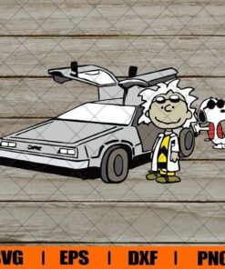 Snoopy and Charlie Brown, Back To The Future Snoopy, Back To The Future, Snoopy, Layered SVG, DXF, PNG, EPS