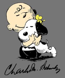 Snoopy And Charlie Brown Hugging, Layered SVG, DXF, PNG, EPS