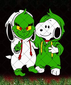 Snoopy And Grinch, Funny Snoopy, Funny Grinch, Layered SVG, DXF, PNG, EPS