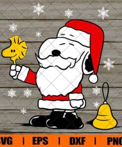 Snoopy Christmas Svg, Snoopy Santa Svg, Disney Svg, Snoopy Svg, Christmas Svg, Layered SVG, DXF, PNG, EPS