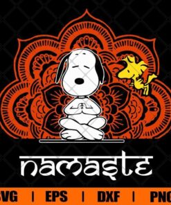 Snoopy Peanuts Dog Yoga Funny Namaste Svg, Disney Svg, Snoopy Svg, Namaste Svg, Snoopy Meditaition, Layerred Svg Eps Png Dxf