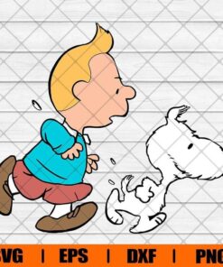 Snoopy Running, Snoopy Cute, Snoopy cartoon, Layered SVG, DXF, PNG, EPS