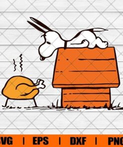 Snoopy, Thank Giving, Turkey, Snoopy, Toasted Turkey, Peanuts Cartoon, Layered SVG, DXF, PNG, EPS