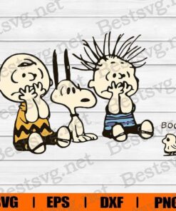 Snoopy With Friends, Snoopy Svg, Charlie Brown, Linus Van Pelt, Woodstock, The Peanuts Movie Cartoon, Disney Cartoon, Layered SVG, DXF, PNG, EPS