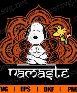 Snoopy With Woodstock, Snoopy Cartoon, Disney Cartoon, Snoopy Meditation, Layered SVG, DXF, PNG, EPS