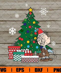 Snoopy,Pig Pen Peanuts Around The Christmas Tree , Christmas Gift, Christmas Tree, Layered SVG, DXF, PNG, EPS