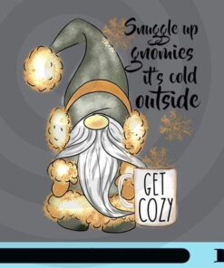Snuggle Up Gnomies It's Cold Outside, Funny Garden Gnomes, Get Cold, Winter, Customizable Png