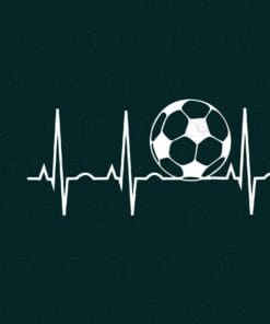 Soccer Heartbeat, Soccer Ball Heartbeat, Soccer Lovers, Soccer Player Gift, football, Love Sport, Layered SVG, DXF, PNG, EPS