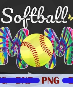 Softball Mom Love Tie Dye, Softball Mother, Mother´s Day, Gift for Mother, Mom Gift, Softball Fan, Customizable Png