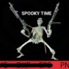 Spooky time Skeleton with guns, Halloween 2021 art, Halloween, Halloween Theme, Scary Halloween Gift, Customizable PNG