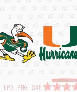 Sport SVG, Miami Hurricanes Svg, Miami State University Svg, Miami Hurricanes Logo Svg, College Football Svg, Sport Logo Svg, Layered Svg Eps Png Dxf