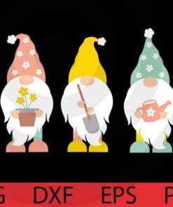 Spring plant , Cute sweet awesome Funny Gnomes Customizable Layered Svg, Svg Eps Png Dxf