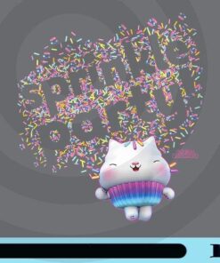 Sprinkle Party, Kids Gabby's Dollhouse, Cakey Cat, Cute Cat, Gabbys Dollhouse, Cat Lovers, Kids Gift, Cartoon Customizable Png