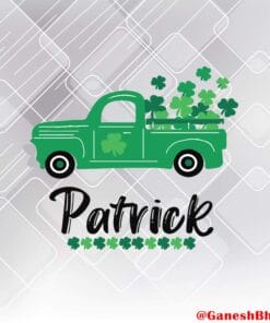 St Patrick's Day Shirt, Personalized Shamrock Truck, Feast of Saint Patrick, Saint Patrick's Day, Republic Of Ireland Layered Svg Eps Png Dxf