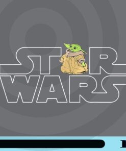 Star Wars Logo and The Child from The Mandalorian, Baby Yoda, Star Wars Movie, Customizable Png