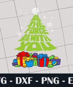 Star Wars, May The Force Be With You Christmas Tree, Christmas Gift, Christmas, Merry Christmas, Christmas Vacation, Layered SVG, DXF, PNG, EPS