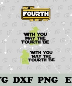 Star Wars, May The Fourth Be With You, With You May The Fourth Be, Disney Movies Seriers, Baby Yoda, Star Wars, SVG PNG DXF, EPS, PDF