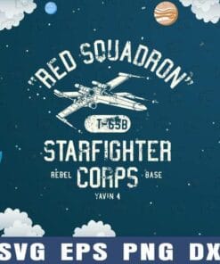 Star Wars Rebel X-Wing Starfighter Corps Collegiate, Red Squadron Starfighter Corps,movie, SVG PNG DXF, EPS, PDF