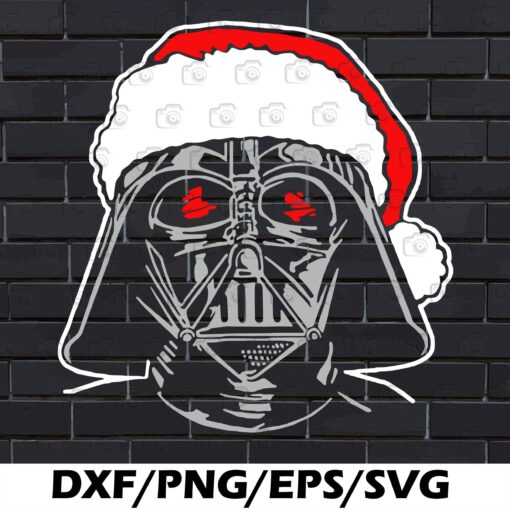 Star Wars, Santa Darth Vader Sketch, Christmas, Christmas Tree, Merry Christmas, Christmas Vacation, Layered SVG, DXF, PNG, EPS