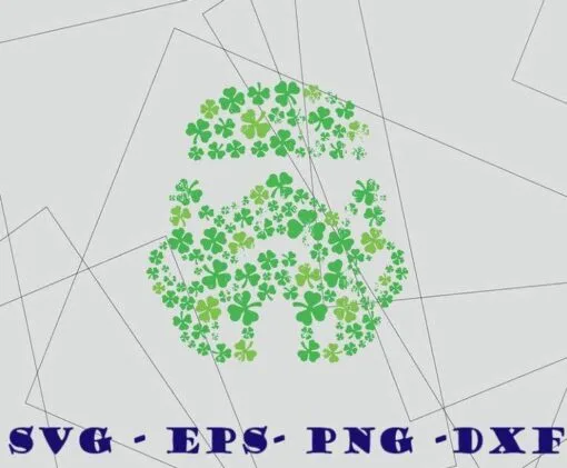 Star Wars Stormtroopers Green Shamrocks St. Patrick's Day, Stormtroopers Head, Shamrocks, Clover, Lucky Leaves Layered Svg Eps Png Dxf