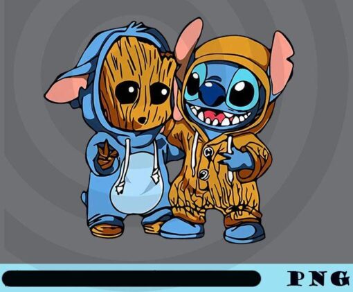 Stitch And Groot, Cosplay As Each Other, Lilo And Stitch, Friends Baby Groot, The Galaxy Movie Character, Stitch Lovers, Customizable Png