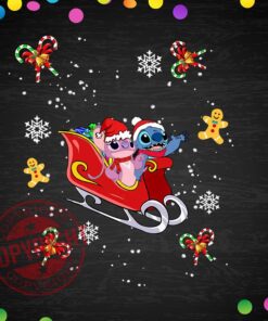 Stitch Christmas, Christmas, Stitch, Pink Stitch, Santa Stitch, Boojiboo, Ginger, Layered SVG, DXF, PNG, EPS