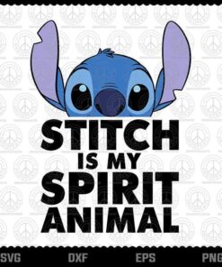 Stitch Is My Spirit Animal, Disney Stitch Svg, Stitch Svg, Lilo and Stitch, Layered Svg, Png, Dxf, Eps