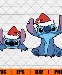 Stitch Lover, Lilo And Stitch , Disney Lover, Disney Christmas , Stitch Christmas , Christmas Gift , Christmas Hat , cartoon, Svg Eps Png Dxf