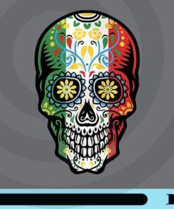 Sugar Skull, Cinco de Mayo, Mexican Flag, May 5, Cinco de Mayo Skull, Customizable Png