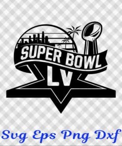 Super Bowl LV 2021, Super Bowl, Super Bowl 2021, Sport, Logo, NFL, Sport Logo,Football layered Svg, Svg Eps Png Dxf