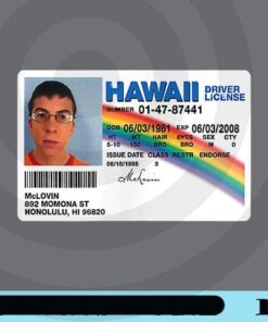 Superbad McLovin ID, Driver Lisence, arrested at Iowa bar with fake 'McLovin', McLovin ID card LGBT Customizable Png