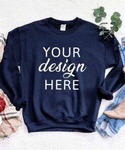 Sweatshirt Mockup | Fall Mockup | Gildan 18000 Mockup | Gildan G180 Navy Mockup | Gildan Sweatshirt Mockup | 18000 Navy Mockup | Gildan Navy