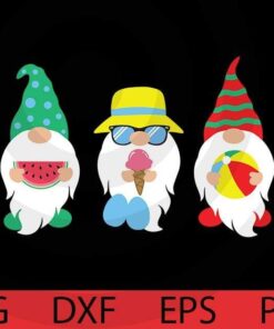 Sweet Gnomes , Summer Gnomes Bundle Summer time Cute Gnomes Customizable Layered Svg, Svg Eps Png Dxf