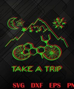 Take A Trip, Chemical compound, Bicycle, Bicycle Lover, Sun, Moon, Mountain, sport,Dizzy Layered Svg, Svg Eps Png Dxf