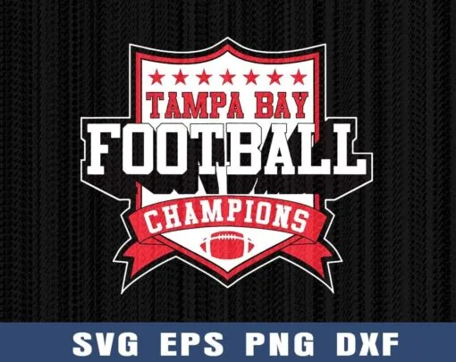 Tampa Bay Football Champions, Tampa Bay Fans, NFL, Football Lover, Sport, NFL Logo Layered Svg Eps Png Dxf