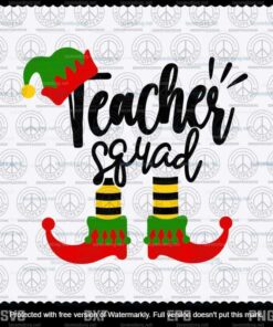 Teacher Squad svg, Elf Christmas svg, Christmas svg, Elf Hat svg, Layered Svg, Svg Eps Png Dxf