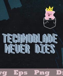 Technoblade Never Dies Cosplay Video Gamer Merch, Cosplay Video Game, Layered SVG, DXF, PNG, EPS