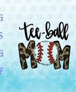 Tee ball Mom Leopard, Funny Ball Mom, Mother's Day Gift, Baseball Lovers, Gift for Mom, Love Mom, Layered SVG, DXF, PNG, EPS