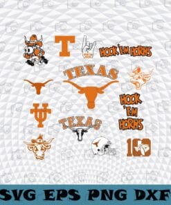 Texas, Hook'em Horns, Texas Longhorns, University of Texas, Longhorns football Layered Svg,Svg Eps Png Dxf
