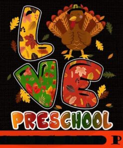 Thankful Love Preschool Grade Teacher Thanksgiving Turkey School, 2021 Halloween, retro vintage halloween art, 2021 halloween gift, halloween theme Customizable PNG